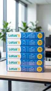 กระดาษถ่ายเอกสารสีขาว A4 ยี่ห้อ Lotus 80 แกรม/70 แกรม 500 แผ่น สำหรับงานพิมพ์และถ่ายเอกสาร - Product Image 4