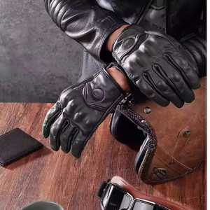 Gants de cyclisme et de moto en cuir rembourrés, coupe-vent, légers, respirants, protection maximale, équipement de sport de plein air - Product Image 5