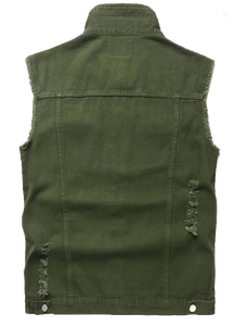 Veste en jean vintage pour homme de haute qualité, en coton, séchage rapide, anti-UV, design personnalisé, streetwear, logo sur le devant - Product Image 6