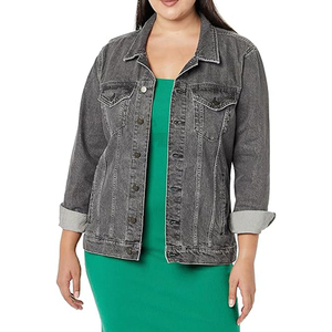 Women's Distressed Printed <b>Denim</b> <b>Jacket</b> with Cotton & Nylon Lining Eco-Friendly Windproof Casual Street Fashion - Product Image 1