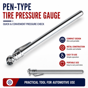 Manomètre de pression des pneus avec clip de poche pour voitures, motos, camions, testeur de pression d'air mécanique - Product Image 1
