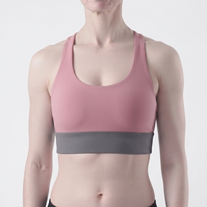 Sujetador deportivo sin costuras Active Bolster Industry, ecológico, de alto impacto, transpirable, con logo frontal, para fitness, gimnasio, entrenamiento y yoga. - Product Image 1