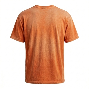 T-shirt personnalisé rétro délavé style streetwear en coton coupe oversize – Fournisseur - Product Image 2