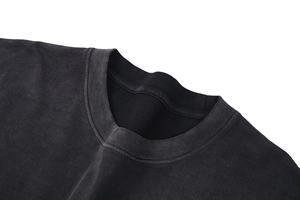 เสื้อยืดโอเวอร์ไซส์วินเทจสำหรับผู้ชายผ้าฝ้าย100% โลโก้ถักออกแบบได้ตามต้องการสำหรับ250gsm - Product Image 3