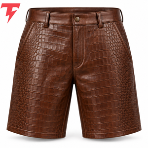 Premium Men <b>Leather</b> <b>Shorts</b> Feature Smooth Material Comfortable Movement And Reliable Quality For Casual & Everyday Fashion Wear - Product Image 1