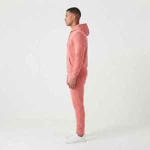 Survêtement personnalisé pour homme, couleur unie, coupe décontractée, longueur intégrale, avec cordon de serrage et poches, léger, anti-boulochage, design 2-en-1 - Product Image 3
