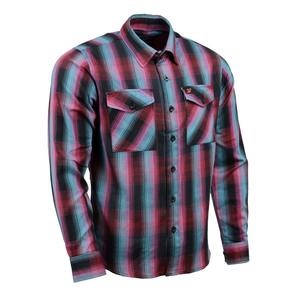 Chemise en flanelle à carreaux multicolores Urban Fusion Premium pour homme, bleu sarcelle, rouge, noir, manches longues, décontractée, boutonnée, à porter au quotidien - Product Image 1