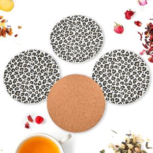 Drinks <b>Coasters</b> with Non-Scratch <b>Cork</b> Base Round Cup Mats for Home Kitchen Bar Decor Absorbent Table Protection - Product Image 5