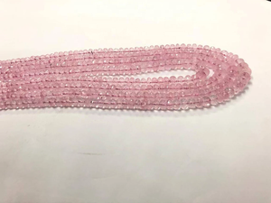 AAA 4 hebras morganita Natural facetada Rondelle collar de cuentas joyería de piedras preciosas de lujo - Product Image 4