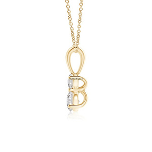 Joyería Vaayu, Clásico Colgante de Diamantes en Oro Amarillo, Corte Redondo, Joyería de Compromiso Solitario para Mujer, Oro 10K 14K 18K, Plata 925 935 - Product Image 4
