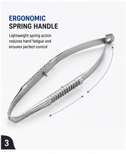 Ciseaux à cuticules professionnels en acier inoxydable, à pointe fine droite, pour droitiers, outil de manucure russe OEM - Product Image 3
