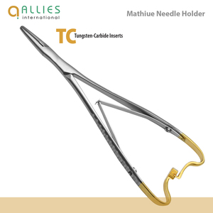 Portaagujas quirúrgico Mathiue de acero inoxidable para sutura de precisión, en oferta. - Product Image 1