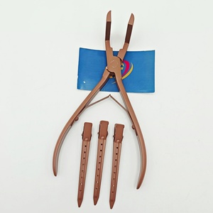 Pinzas profesionales para extensiones de cabello con cinta adhesiva, herramienta de presión resistente al calor para extensiones de cinta, venta al por mayor OEM - Product Image 3