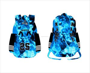 Ensemble d'uniformes de basketball respirants personnalisés, maillot et short entièrement sublimés, sac à dos, 100 % polyester, design personnalisable - Product Image 2