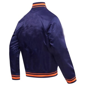 Blouson universitaire personnalisé en satin 2025 – 100 % polyester, longueur longue, respirant et léger, logo frontal, saison hivernale - Product Image 3