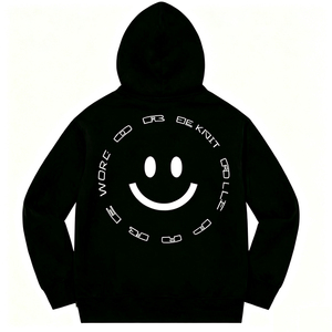 เสื้อฮู้ดโอเวอร์ไซส์ลายกราฟิกแบบกำหนดเอง ยูนิเซ็กส์ เนื้อผ้าถักหนานุ่ม ระบายอากาศได้ดี สไตล์สตรีทแวร์ พร้อมลายพิมพ์และงานปักแบบกำหนดเอง - Product Image 5