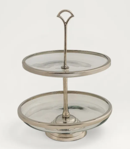 Support à gâteau en verre non toxique à 3 niveaux LMB, présentoir à dessert rond, plateau de service transparent pour mariage, fête, thé - Product Image 1