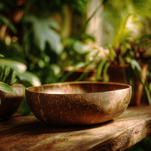 Cuencos Ovalados Modernos de Cáscara de Coco Natural, Hechos a Mano, Ecológicos y Sostenibles, para Restaurantes, Cafeterías y Uso en la Cocina - Product Image 3