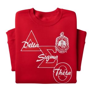 Felpa Rossa Delta Sigma Theta per Donne, Vestibilità Comoda, Tessuto Premium, Abbigliamento Casual per Confraternite Greche - Product Image 6