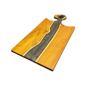 Tabla de cortar de resina epoxi con acabado natural y madera para cortar frutas, verduras y carne. Tabla de cortar de alta calidad para utensilios de cocina. - Product Image 4