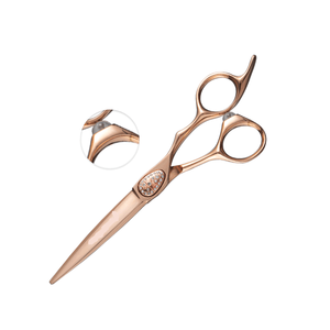 ANAAIF ENTERPRISES AE-607 CK007 SET Paire de ciseaux de coiffure professionnels en or rose, kit de coupe de cheveux en acier inoxydable ergonomique - Product Image 2