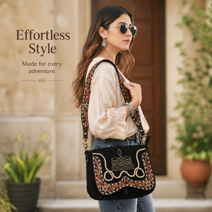Bolso de Hombro Occidental de Cuero Genuino Premium para Mujer, Bolso de Diseño Floral Grabado, Estilo Vintage para Viajes Diarios, Bolso de Moda - Product Image 4