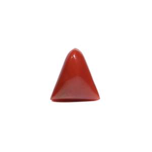 Exquisite 5.85 Carat Oval Cabochon Synthetic Red Coral Loose Gemstone for Fine Jewelry - Product Image 1