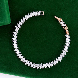 Moissanite Charm Bracelet 925 Silver Plated Unisex <b>Men</b> Women Hiphop Style Micro Insert Customized Size Loose Fine Jewelry Gift - Product Image 4