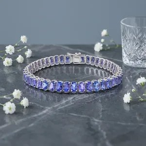 Pulsera de Tanzanita en Plata de Ley 92.5 KLSB-20663 - Product Image 5