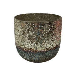 Nouvelle arrivée vente à chaud 2023 Design à la mode de luxe bleu argent de haute qualité fabriqués à la main multi-usages pots en verre mosaïque de table - Product Image 1