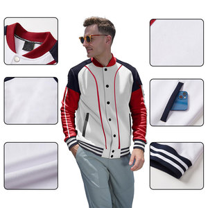 OEM/ODM Men's <b>Lightweight</b> <b>Long</b> Sleeve Varsity Baseball Letterman Winter <b>Coat</b> Bomber Jacket High Street Style Front Logo Position - Product Image 5