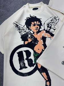 เสื้อยืดสตรีทแวร์แขนยาวทรงหลวมพิมพ์ลาย OEM ผ้าถัก 100% คอตตอน แห้งเร็ว ระบายอากาศได้ดี กันยับ น้ำหนัก 240 กรัม สำหรับผู้ชาย - Product Image 4