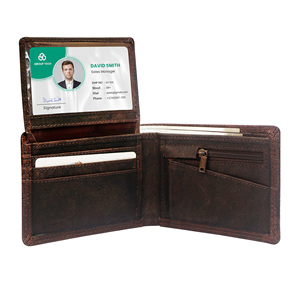 Export Quality Men's Genuine Leather Open <b>Wallet</b> <b>RFID</b> <b>Blocking</b> Vintage Fashion Lightweight Custom Logo Available Best Market - Product Image 4