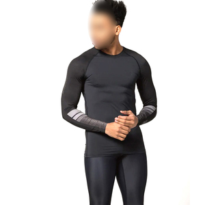 Rashguard de compression pour hommes de haute qualité, respirant, écologique, à séchage rapide, manches longues, service OEM personnalisé - Product Image 4