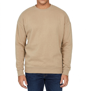 Sudadera con cuello redondo personalizada al por mayor, OEM, lisa, unisex, tallas grandes, para hombre y mujer, de invierno, tejida, 100% algodón, cortavientos - Product Image 4