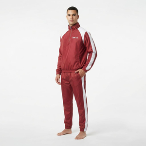 Fashion Custom Logo Nylon Tracksuit Stand Collar Half Zip With Side Pockets Sports <b>Jacket</b> Pants Set Urban Activewear - Product Image 2