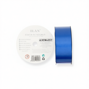 Nastro regalo Ilan 4,0 cm x 25 m blu per confezionare regali - Product Image 2