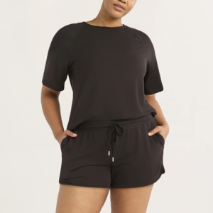 New Arrival 2026 100% Cotton Women's High Street 2 Piece Shorts <b>Set</b> Custom embroidered Logo baggy fit streetwear ladies <b>twin</b> <b>set</b> - Product Image 5