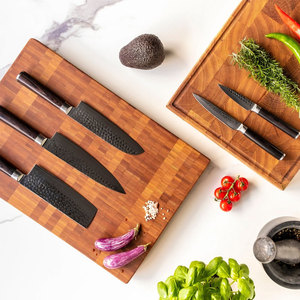 Premium Quality Damascus Steel Chef Knife Set with Leather Cover Complete <b>Kitchen</b> Knife Collection for Home and Restaurant Use - Product Image 6