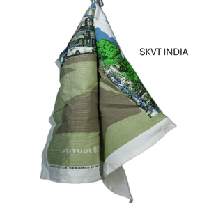 Essuie-tout en coton et lin 100 % biologique, respirant, écologique, avec logo floral personnalisé, promotion à prix réduit, cadeau pour la cuisine - Product Image 2