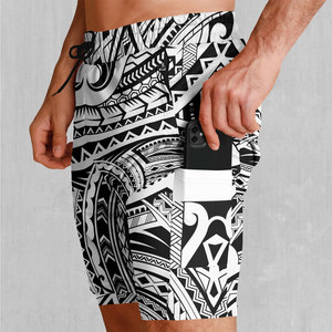 Shorts de Natación para Hombre, Ecológicos, Transpirables, con Cordón Ajustable en la Cintura, Impermeables, Antipilling, Nuevo Diseño - Product Image 3