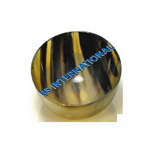 Indian Unique Design Natural Cow Ox Horn Bowls Carved Eco-Friendly <b>Angel</b> Theme Art Collectible Handmade Tabletops Event - Product Image 3