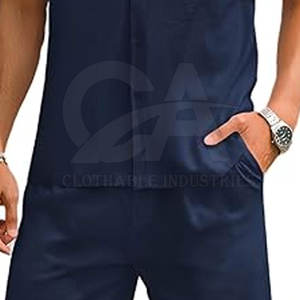 Conjunto de Camisa y Pantalones Cortos Hawaianos con Estampado Tropical para Hombre, Atuendo de Verano para Vacaciones, Camisa y Pantalones Cortos de Playa de Algodón Transpirable para Hombre - Product Image 6