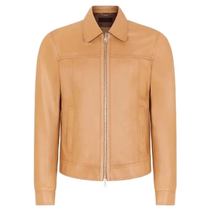 Fashionable Men Genuine <b>Leather</b> Jackets <b>Top</b> Trending Men Fashionable Reasonable Price <b>Leather</b> Jackets Men Autumn Popular Style - Product Image 4