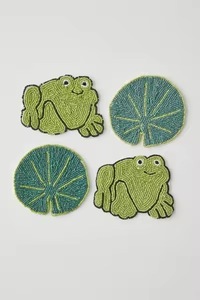 CRYSTAL CRAFT Lemon Theme Kitchen <b>Table</b> Decor Coasters <b>Mats</b> Set Beaded Embroidery Handmade Custom Logo Eco Custom Color Custom - Product Image 2