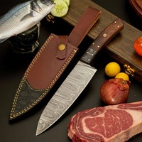 Bestverkochte duurzame Japanse Santoku Kiritsuke-mes, antiaanbaklaag, ultra scherp, Damascus staal, keukenchefsmes, aangepast logo