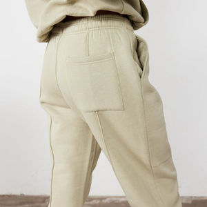 Best Selling Women Winter Solid Track Suits Set Custom Logo 100% Cotton 220gsm Sweatsuit <b>Low</b> MOQ - Product Image 6