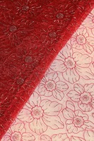 Tissu brodé SQ, tissu brodé floral, tissu brodé perlé, tissu brodé en mousseline, robe de soirée, boutique, vente en gros, exportation USA