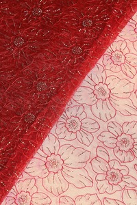 Tissu de dentelle brodé de sequins lourds, textile de luxe pour robes de mariée, tenues de soirée et vêtements de créateurs - Product Image 6
