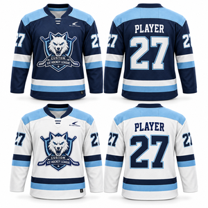 Camiseta de Hockey sobre Hielo Personalizada Blackthorn para Hombre, Cuello en V, Malla Sublimada, Poliéster 420g, Absorbe la Humedad, Manga Larga, Uniforme para Equipo Adulto - Product Image 3